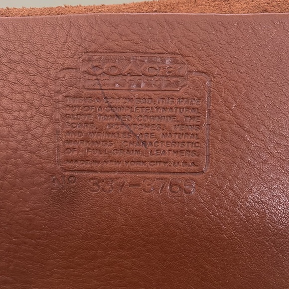 COACH  vintage authentic Leather caramel tone crossbody BAG - Picture 5 of 15